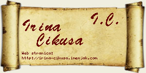Irina Cikuša vizit kartica
